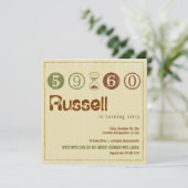 Einladung zum 60. Geburtstag - Anpassen (Stehend Vorderseite)