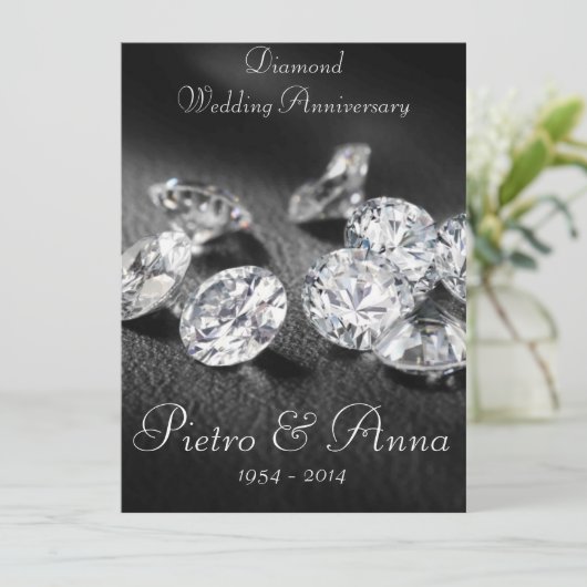 Einladung zum 60. Geburtstag der Diamanten (Stehend Vorderseite)