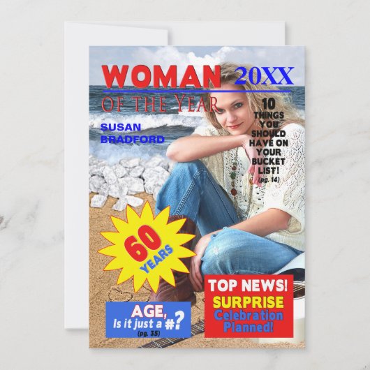 Einladung zum 60. Geburtstag FOTO - Zeitschriftena (Vorderseite)