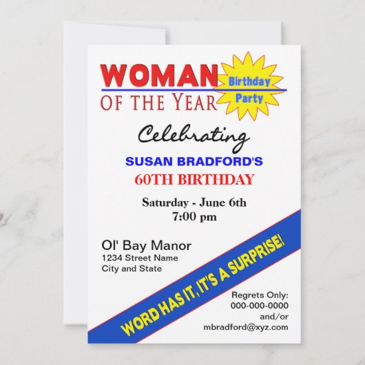 Einladung zum 60. Geburtstag FOTO - Zeitschriftena (Rückseite)