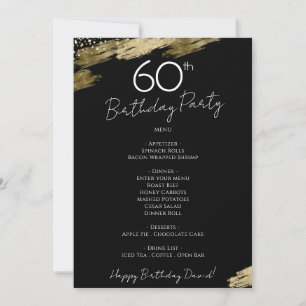 Einladung zum 60. Geburtstag im Black and Gold Men