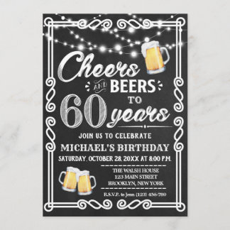 Einladung zum 60. Geburtstag| Käse und Bier