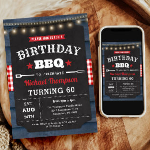 Einladung zum 60. Geburtstag - Party zum Grillen