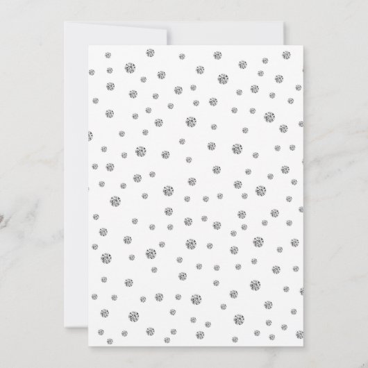 Einladung zum 60. Hochzeitstag - Silberweiß (Rückseite)