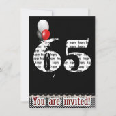 Einladung zum 65. Geburtstag (Vorderseite)
