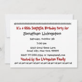 Einladung zum 65. Geburtstag (Rückseite)