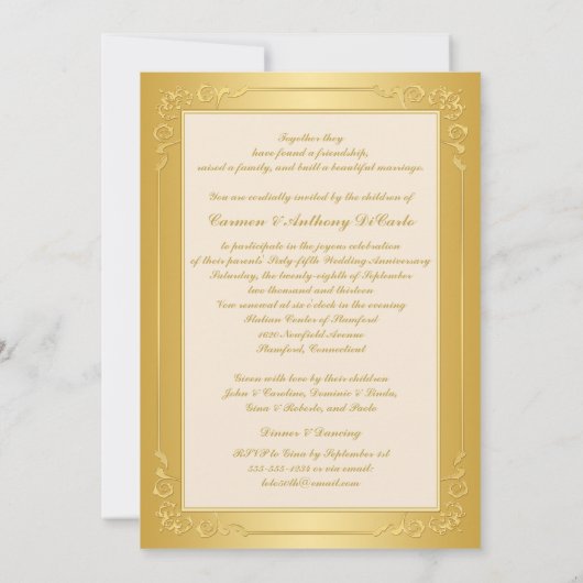 Einladung zum 65. Hochzeitstag (Rückseite)