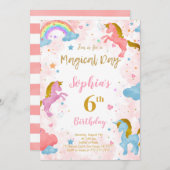 Einladung zum 6. Geburtstag (Vorne/Hinten)