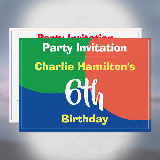 Einladung zum 6. Geburtstag