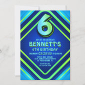 Einladung zum 6. Geburtstag (Vorderseite)
