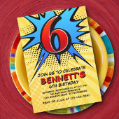 Einladung zum 6. Geburtstag des Superhelden