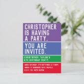 Einladung zum 6. Geburtstag eines Kindes (Stehend Vorderseite)