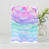 Einladung zum 6. Geburtstag Lila Pink (Stehend Vorderseite)