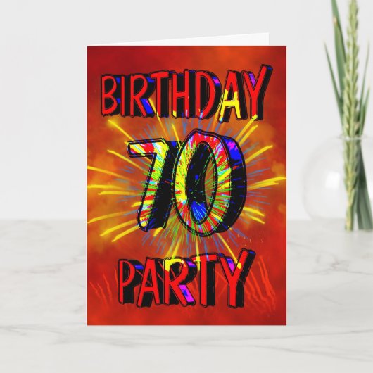 Einladung zum 70. Geburtstag (Vorderseite)