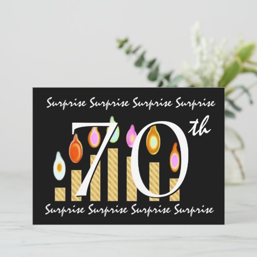 Einladung zum 70. Geburtstag (Stehend Vorderseite)