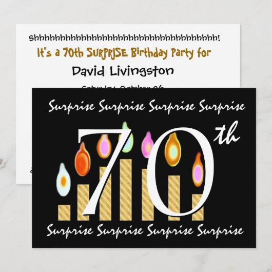 Einladung zum 70. Geburtstag (Vorne/Hinten)