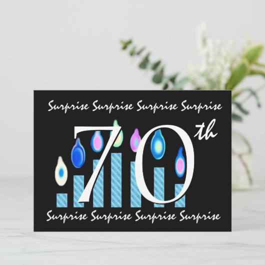 Einladung zum 70. Geburtstag (Stehend Vorderseite)