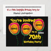 Einladung zum 70. Geburtstag (Vorne/Hinten)