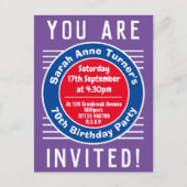 Einladung zum 70. Geburtstag (Vorderseite)