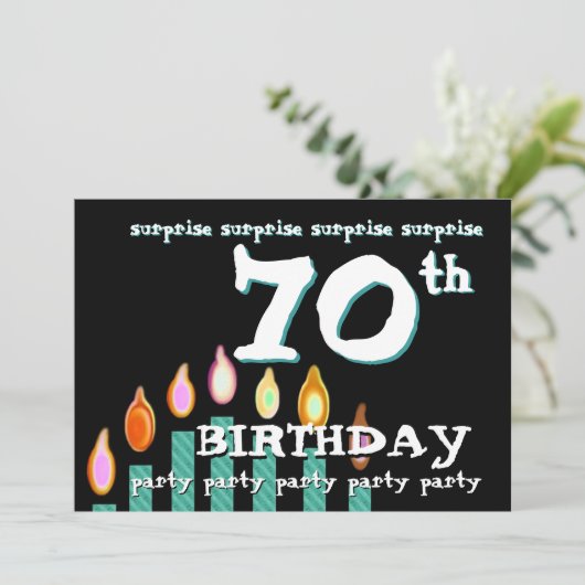 Einladung zum 70. Geburtstag (Stehend Vorderseite)