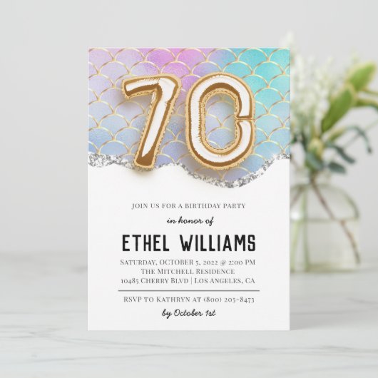 Einladung zum 70. Geburtstag (Stehend Vorderseite)