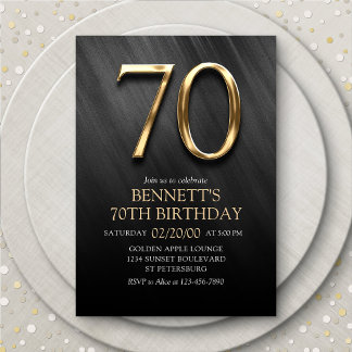 Einladung zum 70. Geburtstag