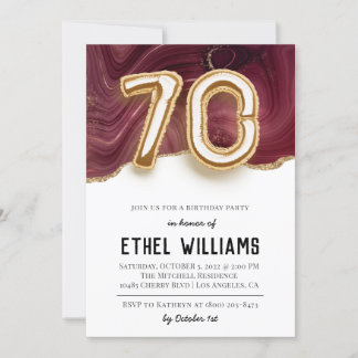 Einladung zum 70. Geburtstag