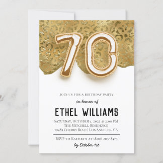 Einladung zum 70. Geburtstag