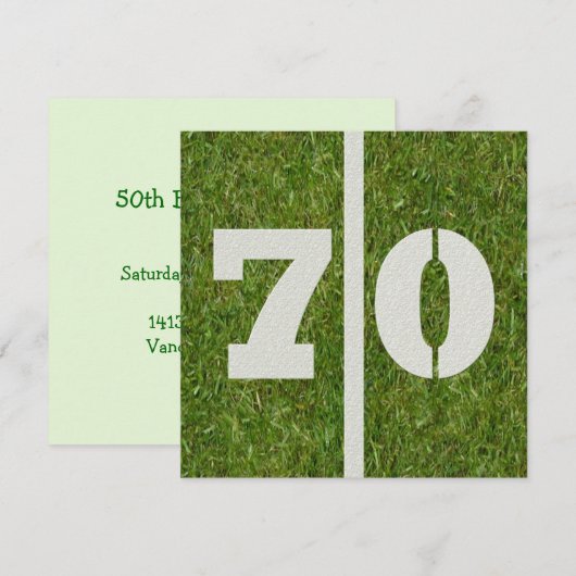 Einladung zum 70. Geburtstag (Vorne/Hinten)