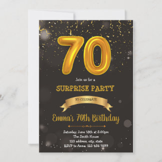 Einladung zum 70. Geburtstag