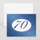 Einladung zum 70. Geburtstag (blau) (Vorne/Hinten)