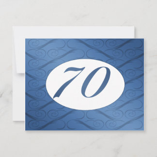 Einladung zum 70. Geburtstag (blau)