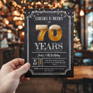 Einladung zum 70. Geburtstag: Cheers & Beers für M