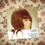 Einladung zum 70. Geburtstag Foto - 5,25 x 5,25<br><div class="desc">Retro 70. Foto Geburtstagsfeier Einladung 5, 25 x 5, 25</div>