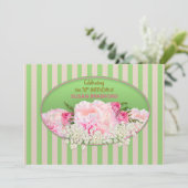 Einladung zum 70. Geburtstag, Frauen mit Blume (Stehend Vorderseite)