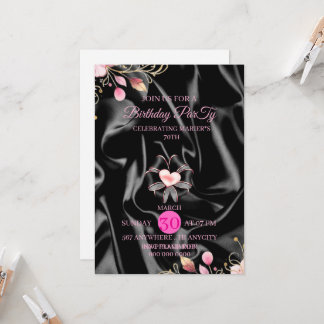 Einladung zum 70. Geburtstag für Frauen, Florale Ü