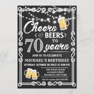 Einladung zum 70. Geburtstag Käse und Bier