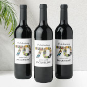 Einladung zum 70. Geburtstag Weinetikett