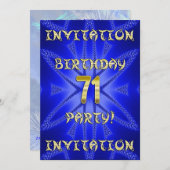 Einladung zum 71. Geburtstag (Vorne/Hinten)