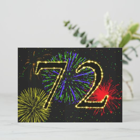 Einladung zum 72. Geburtstag (Stehend Vorderseite)