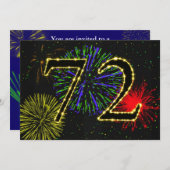 Einladung zum 72. Geburtstag (Vorne/Hinten)
