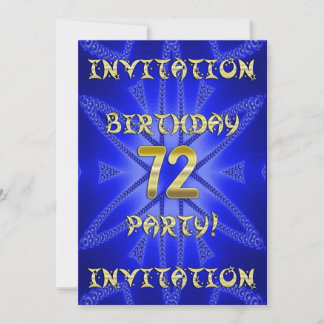 Einladung zum 72. Geburtstag