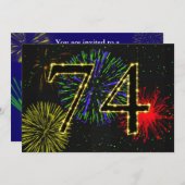 Einladung zum 74. Geburtstag (Vorne/Hinten)