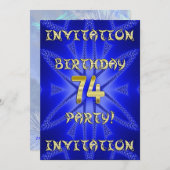 Einladung zum 74. Geburtstag (Vorne/Hinten)
