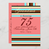 Einladung zum 75. Geburtstag (Vorne/Hinten)
