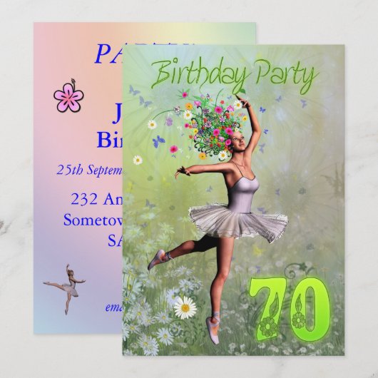 Einladung zum 75. Geburtstag (Vorne/Hinten)