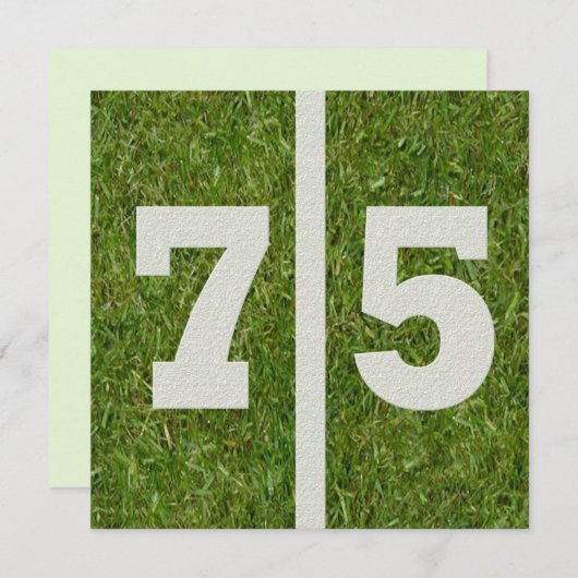 Einladung zum 75. Geburtstag (Vorne/Hinten)