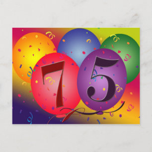 Einladung zum 75. Geburtstag Postkarte
