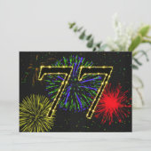 Einladung zum 77. Geburtstag (Stehend Vorderseite)