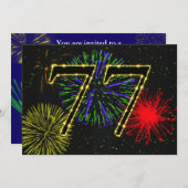 Einladung zum 77. Geburtstag (Vorne/Hinten)